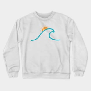Tidal Wave And Sun Crewneck Sweatshirt